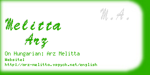 melitta arz business card